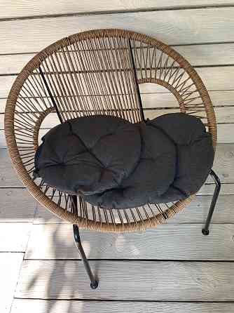 Подушка для стульев (38x38х5 см) круглая Decorator Мальмо цвет графитовый 84-048 Киев