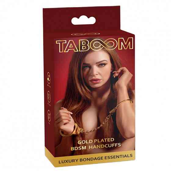 Наручники Taboom, металеві, золоті Sex Aura Київ