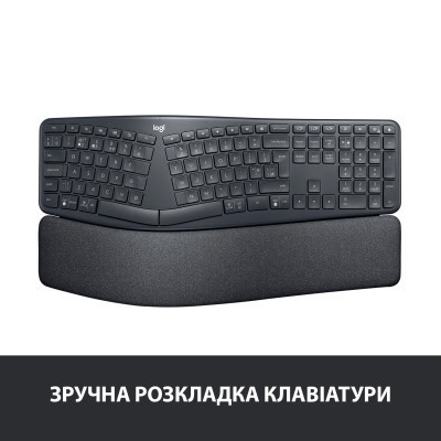 Клавиатура Logitech ERGO K860 Bluetooth/Wireless UA Black (920-010108) Винница - изображение 8