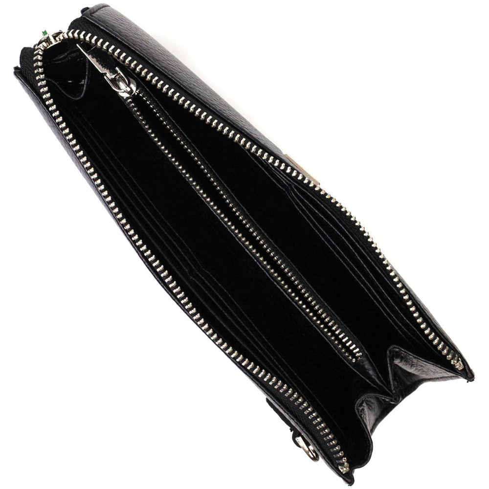 Функциональный мужской клатч из натуральной кожи флотар Черный (BOND) Киев - изображение 10