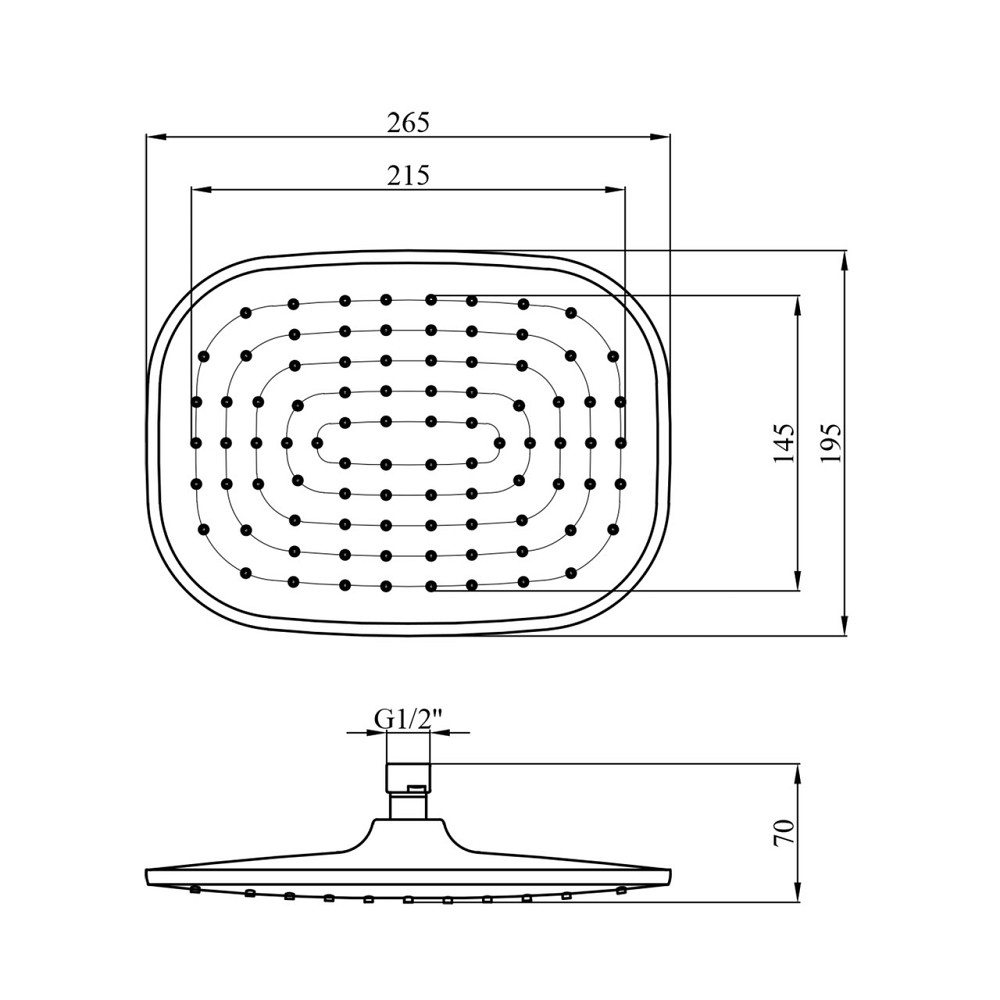Лійка для верхнього душу Kroner KRP Edelstahl Kubus - SCH704 чорний Київ - фото 2
