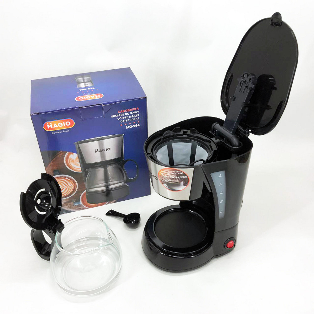 Кофеварка для дома и семьи MAGIO MG-964 650 Вт, Кофейный аппарат, Кофеварка бытовая для дома кухни EP-35 Львов - изображение 1