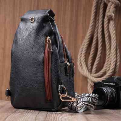 Сумка Vintage З отвором для навушників з екошкіри Чорна (22787) Вінниця