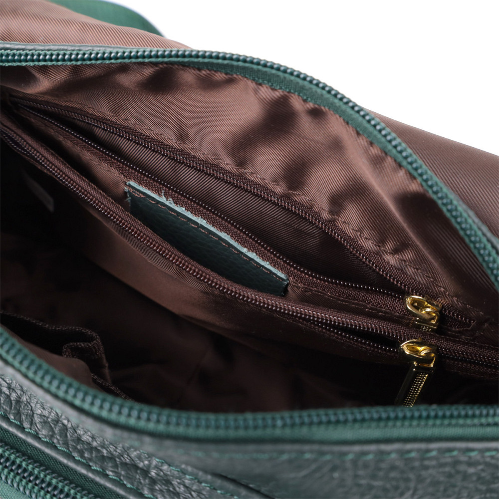 Повсякденна жіноча сумка з натуральної шкіри Vintage 22970 Зелений Київ - фото 8