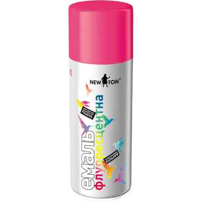 Аерозольна фарба для автомобіля New Ton флуоресцентна 0096 рожева, аер. 400 мл (000000681) Вінниця