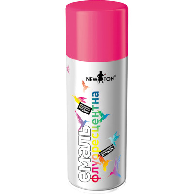 Аэрозольная краска для автомобиля New Ton флуоресцентна 0096 рожева, аер. 400 мл (000000681) Винница - изображение 1