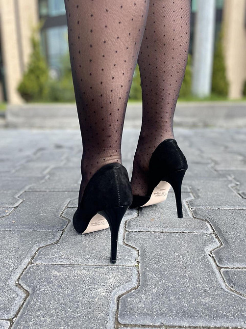 Туфлі жіночі SEE SEVEN чорні натуральна замша 35р. каблук 10 см (3538) Коломыя - изображение 5