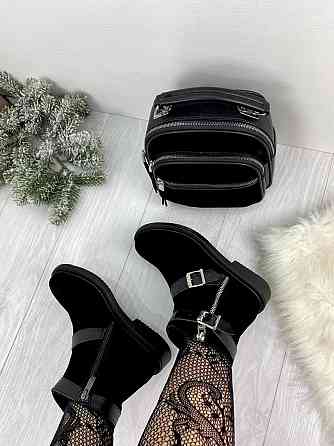 Без бренда Черевики жіночі D and V 2032 чорні (зима, замша натуральна) (2263) 39 Коломыя