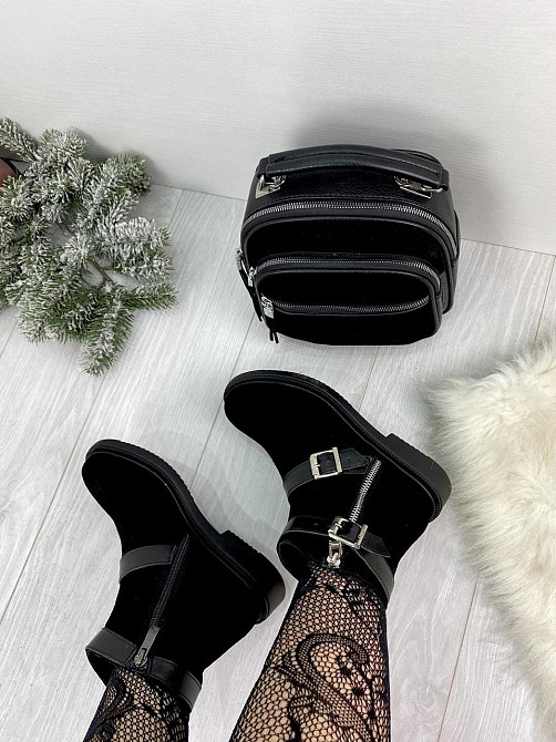 Без бренда Черевики жіночі D and V 2032 чорні (зима, замша натуральна) (2263) 39 Коломыя - изображение 2