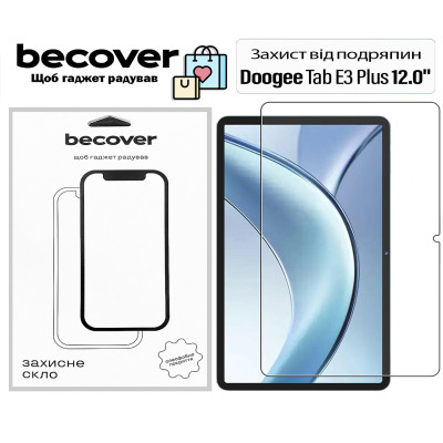 Стекло защитное BeCover Doogee Tab E3 Plus 12.0 (713714) Винница - изображение 1