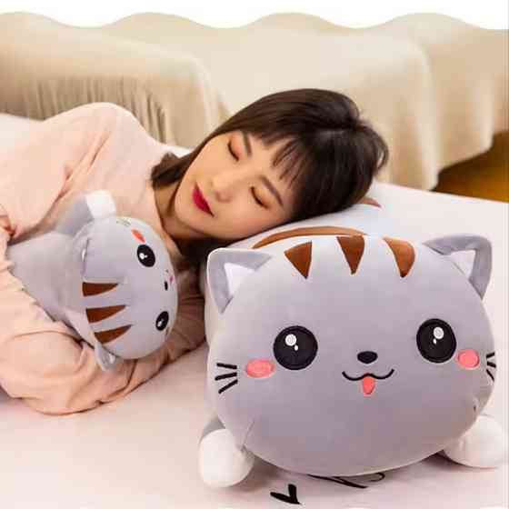 Кот батон 110см серый мягкая игрушка подушка обнимашка Киев