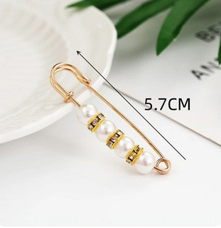 Брошь на одежду классическая с бусинами Киев - изображение 1