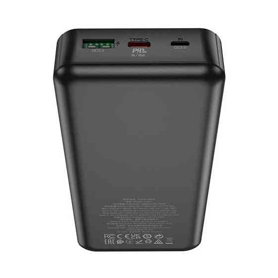 Павербанк 20000 mAh HOCO J102A PD 20W QC 3.0 швидка зарядка чорний power bank повербанк Одеса