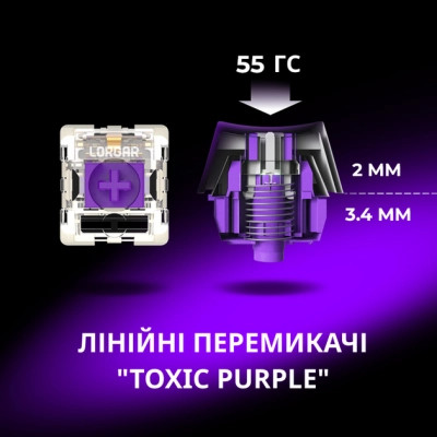 Клавіатура Lorgar KBP7075W Pro RGB Wireless/Bluetooth/USB UA White (LRG-KBP7075W-WH-US) Вінниця - фото 6