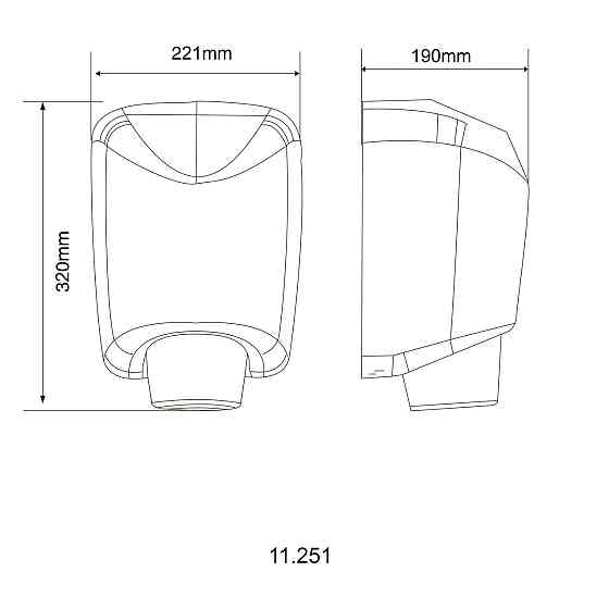 Сушилка для рук HOTEC 11.252.B (000023802) Киев