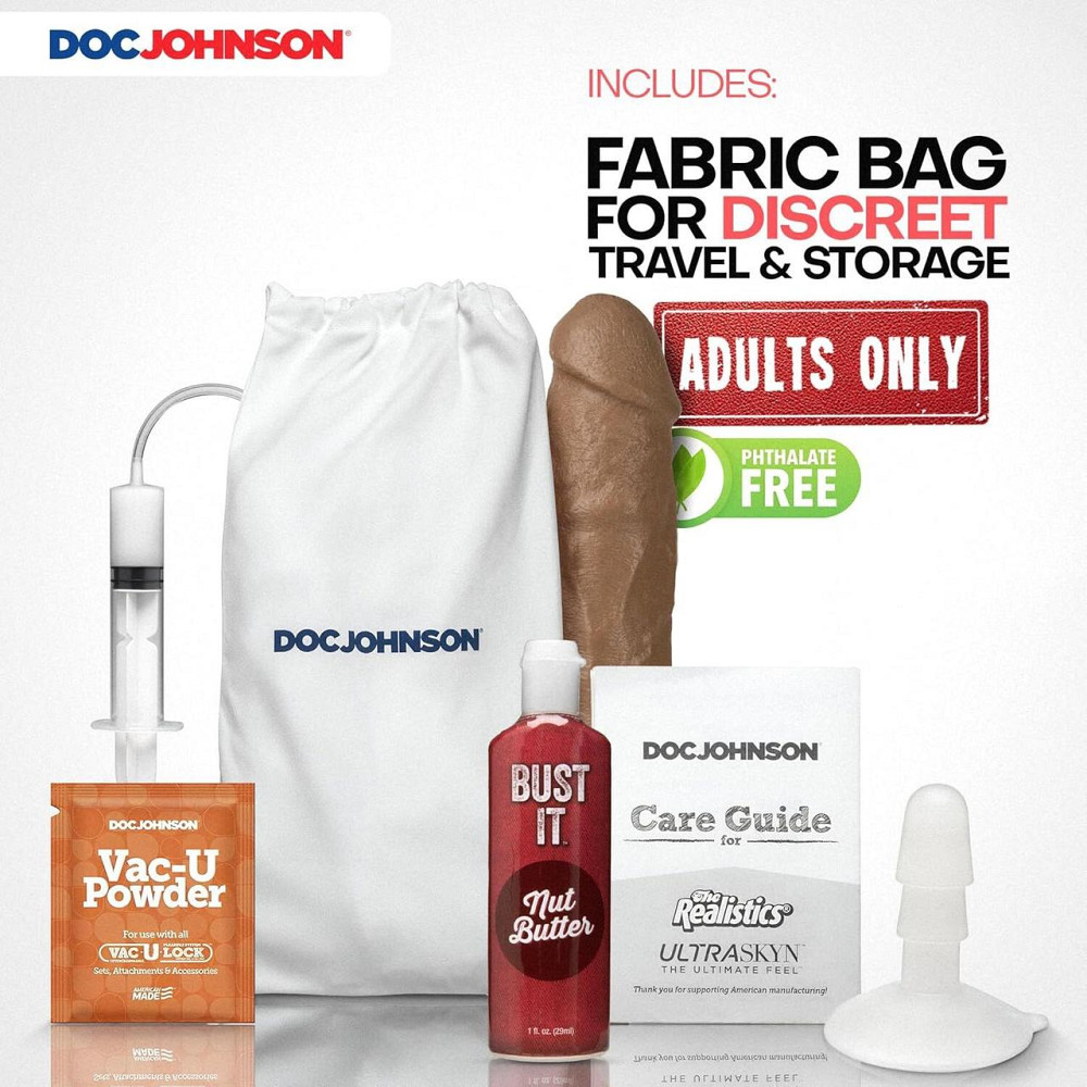 Фалоімітатор, що кінчає Doc Johnson The Realistic Cock ULTRASKYN - Squirting 9,5 Inch Caramel Sex Aura Київ - фото 4