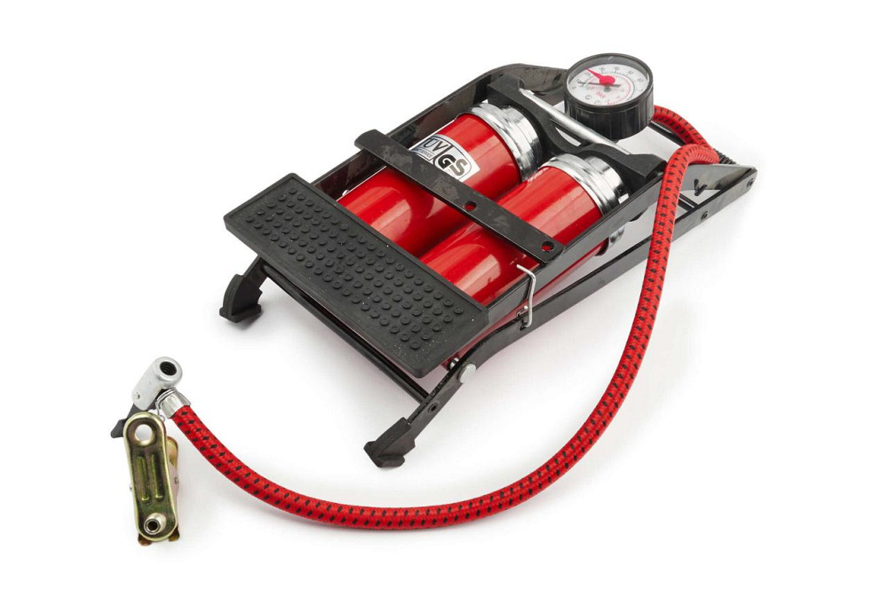 Насос двопоршневий ножний (з манометром на 7кг/см2) GS Мукачево - фото 1