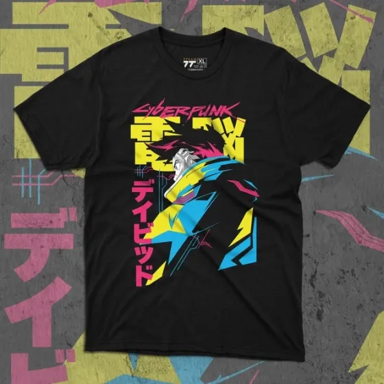 Футболка чоловіча з  принтом Cyber Punk David Розмір 48 Anime1023 Дніпро