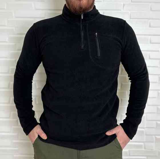 Тактична чоловіча флісова кофта реглан Bikatex Чорний, XL Вінниця