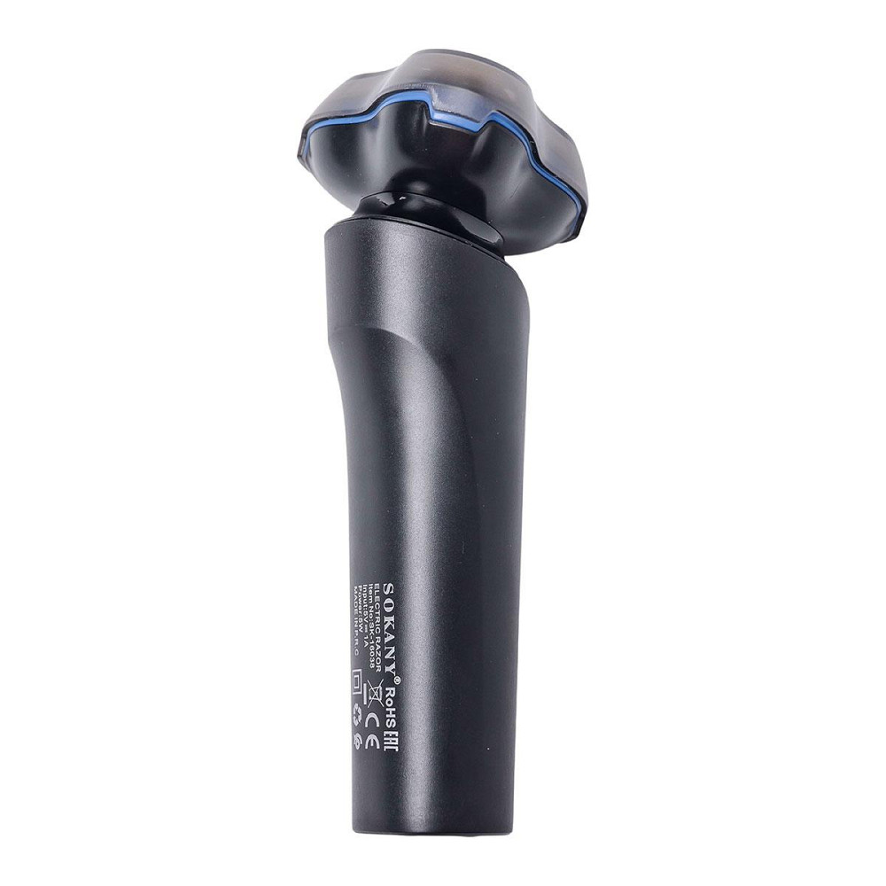 Бездротова електробритва Sokany з трьома головками, синя Київ - фото 3