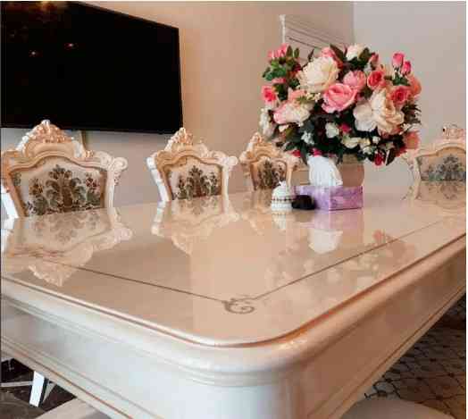 М'яке скло Прозора силіконова скатертина на стіл Soft Glass Захист для меблів 1.0х1.0 м Товщина 1.5 мм Вінниця