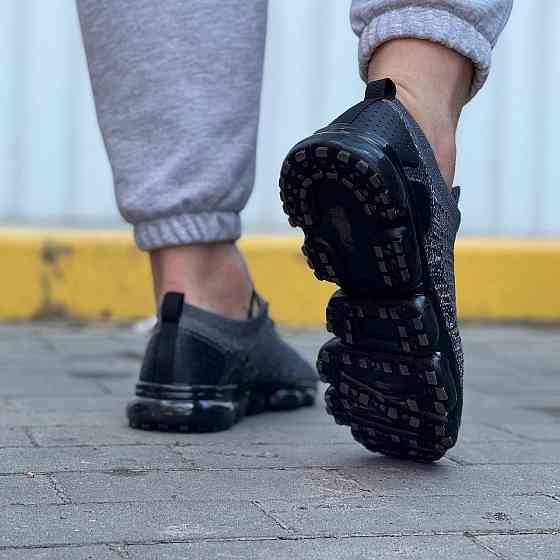 Кросівки в стилі N!ke VaporMax Сірі Чоловічі Чорні (розміри: 42,44,45) — 801 Дніпро