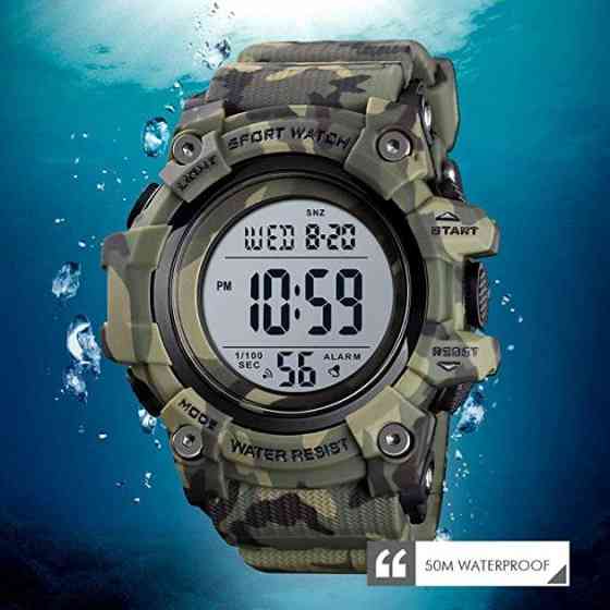 Часы мужские спортивные Skmei 1552 Зеленый камуфляж Винница