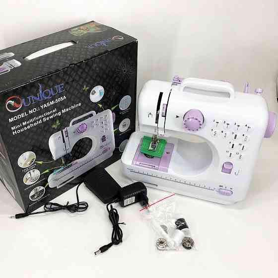 Портативная маленькая мини-ручная швейная машина FHSM-505, Швейная минимашинка, Домашние ZU-432 швейные машины Киев