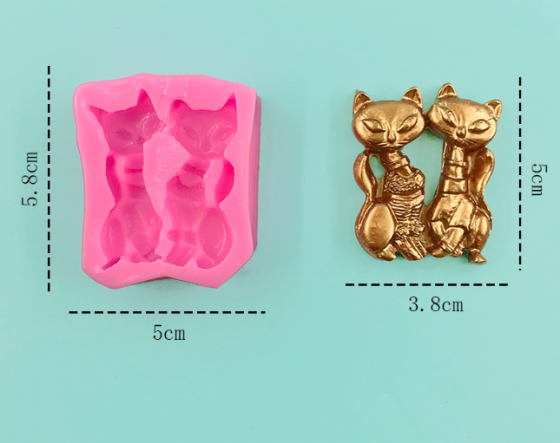 Молд Кот 58 на 50 мм розовый Киев