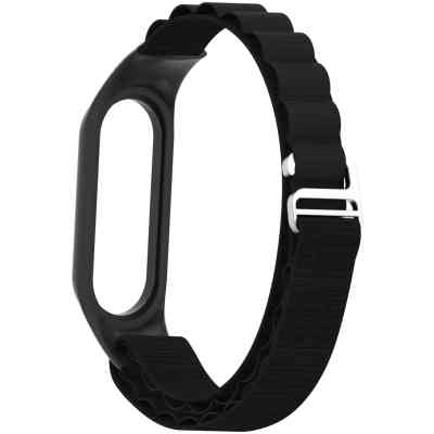 Ремешок для фитнес браслета Armorstandart AlpinaStyle Band для Xiaomi Mi Band 7/6/5/4 Black (ARM64987) Винница