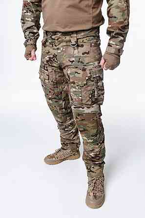 Тактичні штани мультикам ріп-стоп із наколінниками, посиленими вставками та регульованою талією Львів