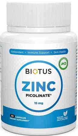 Цинк пиколинат Biotus Zinc Picolinate 15 мг 60 капс Киев