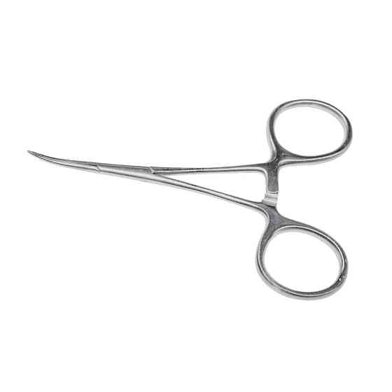 Зажим сосудистый (экстра тонкий) Mosquito, 10 см, загнутый, J-17-354 Днепр