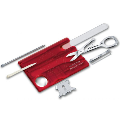 Мультитул Victorinox SwissCard NailCare Transparent Red (0.7240.T) Вінниця - фото 1