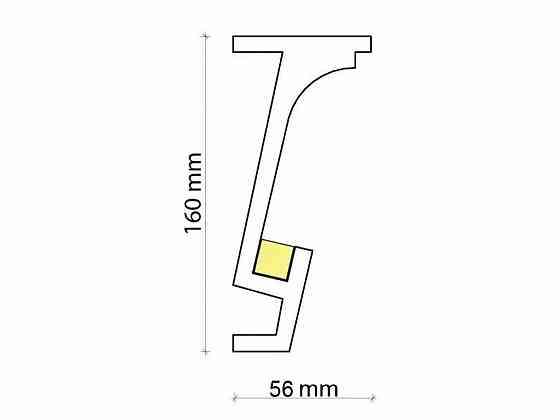 Карниз гладкий полиуретановый серия F Tesori KF 804 Днепр