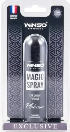 Освежитель воздуха WINSO Magic Spray PLATINUM 30 мл (в блистере) – Металлическая свежесть и стильная строгость Ковель
