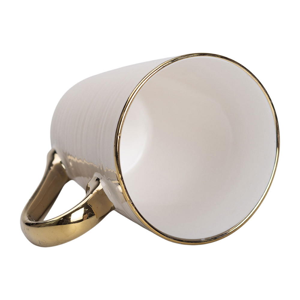 Liling Rongxiang Ceramic Чашка порцелянова із золотим обідком та позолоченою ручкою 320 (мл) Бе Київ - фото 3