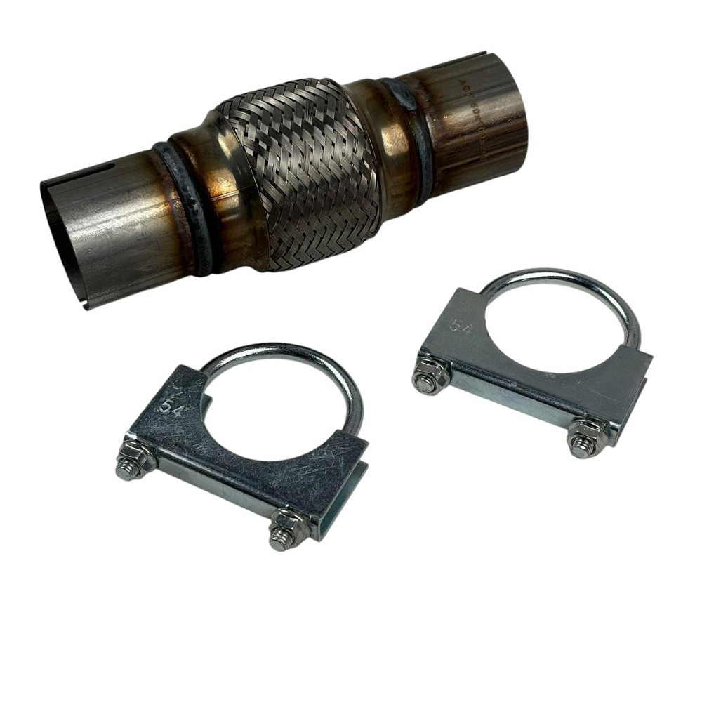 Гофра 50х100x200 крепление под хомут в сборе AGK глушителя Мукачево - изображение 1