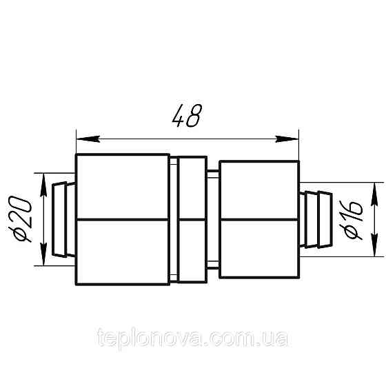 Муфта промежуточная APE 703 L 20x16 ITALY Черновцы