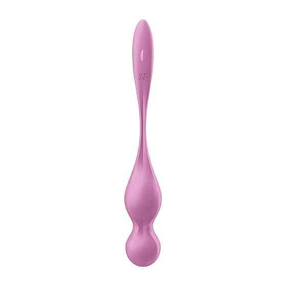 Вагинальные смарт-шарики с вибрацией Satisfyer Love Birds 1 Connect App Pink, 78 г Sex Aura Киев