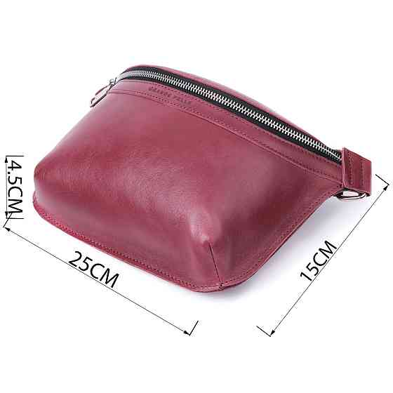 Красивая бананка для женщин из натуральной кожи GRANDE PELLE 22815 Розовый Киев