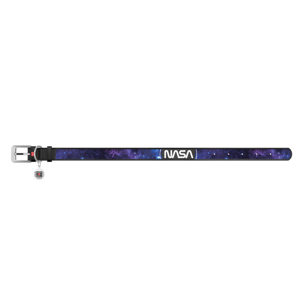 Нашийник для собак шкіряний WAUDOG Design з QR паспортом, малюнок "NASA21", XL, Ш 35 мм, Д 46-59 см, чорний Київ - фото 2