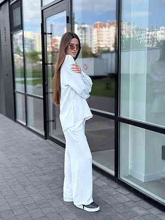 Костюм-тройка женский летний с шортами и брюками Белый XL-XXL Харьков