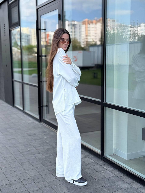 Костюм-тройка женский летний с шортами и брюками Белый XL-XXL Харьков - изображение 5