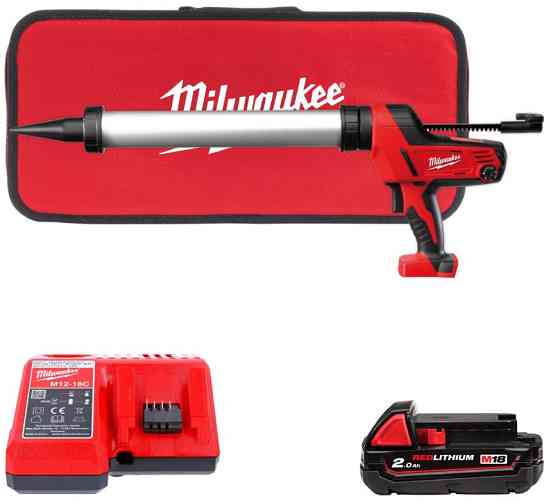 Пістолет для герметиків акумуляторний MILWAUKEE, C18 PCG/600A-201В, 600мл (+ заряд.пристрій, 1 акум., алюм. Одеса