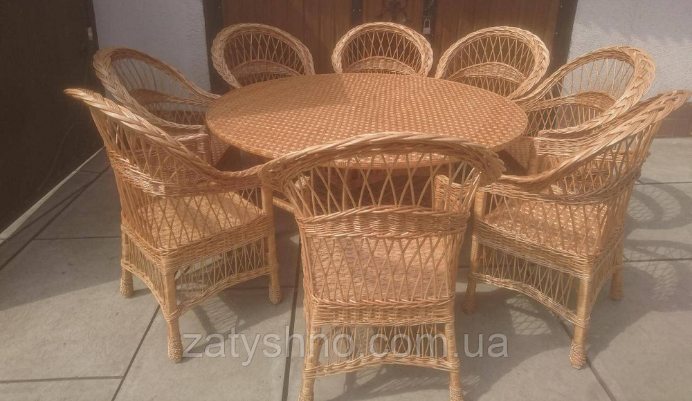 Плетені 8 крісел і великий плетений із лози Київ - фото 8