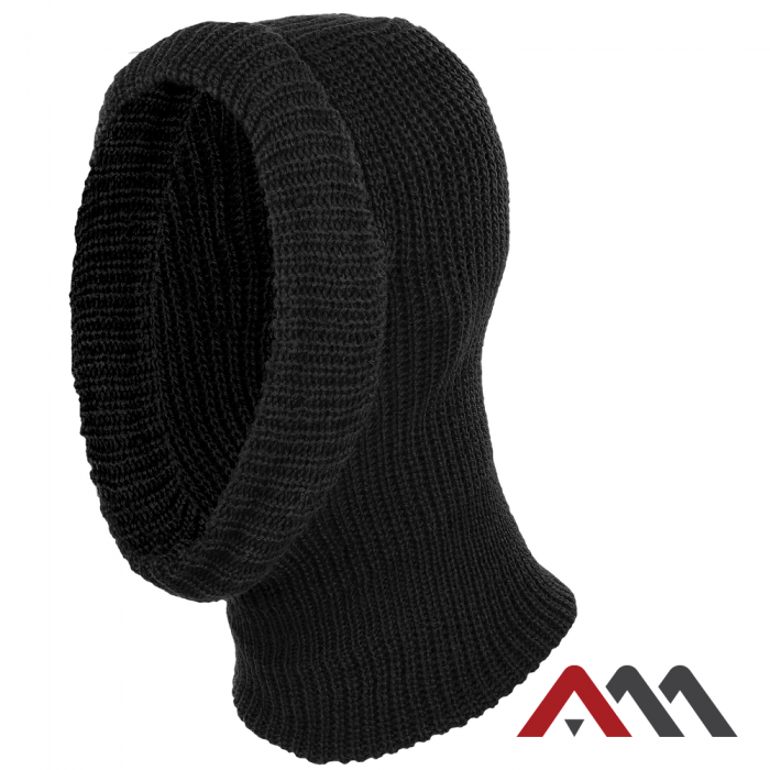 Балаклава, підшоломник зимовий на один отвір, чорний, подвійна в'язка Київ - фото 1