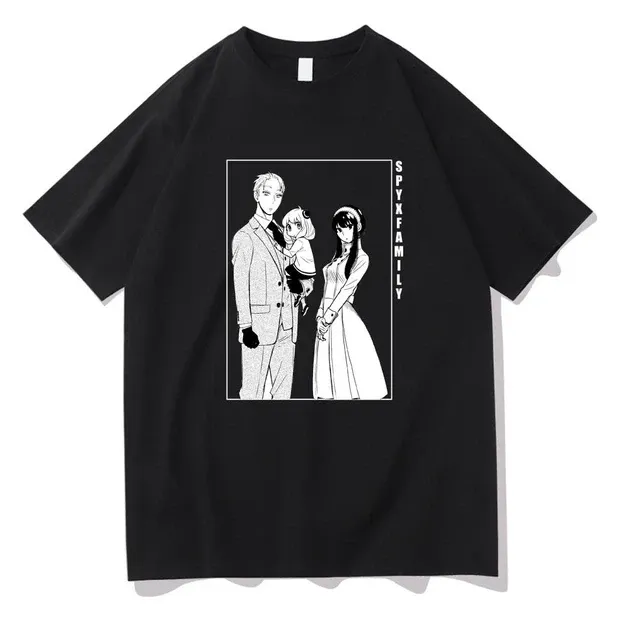 Футболка для хлопчика з аніме принтом Сім'я Шпіона оверсайз (зріст від 165 до 180) Чорний AnimeT1159m Дніпро - фото 1