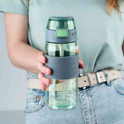 Поильник-непроливайка Kite 600 мл, зелено-серая (K24-1201-2) Винница