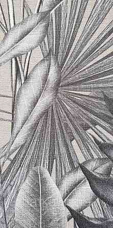 Шпалери вінілові на флізеліні AS creation Della Natura метрові 1.06Х10 листя банана пальми чорні сірі беж Київ